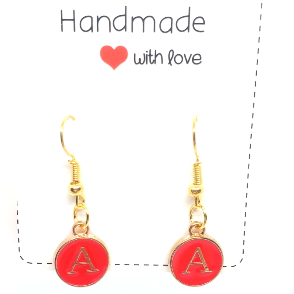 7/$10 A Initial Earrings, New